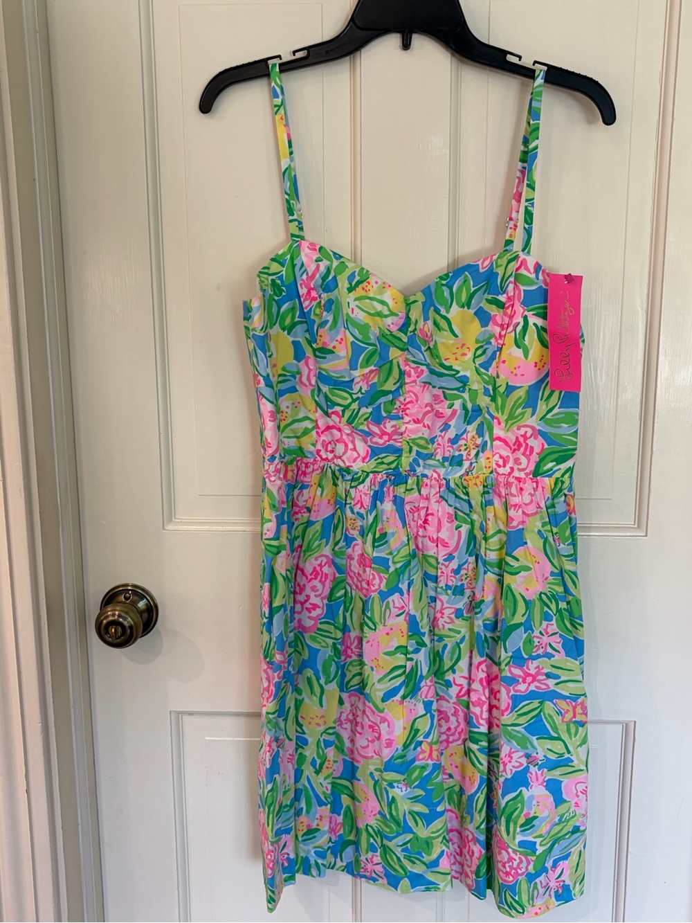 Lilly Pulitzer Blue Pink Green Floral Sundress